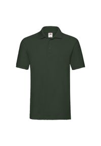FRUIT OF THE LOOM - Koszulka Polo Premium Unisex Dla Dorosłych. Typ kołnierza: polo. Kolor: zielony