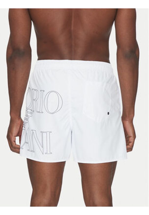 Emporio Armani Underwear Szorty kąpielowe EM000583 AF12326 U0002 Biały Regular Fit. Kolor: biały. Materiał: syntetyk