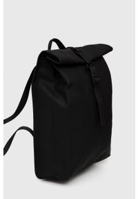 Rains plecak 13610 Rolltop Rucksack Mini kolor czarny mały gładki 13610.01-Black. Kolor: czarny. Wzór: gładki #2