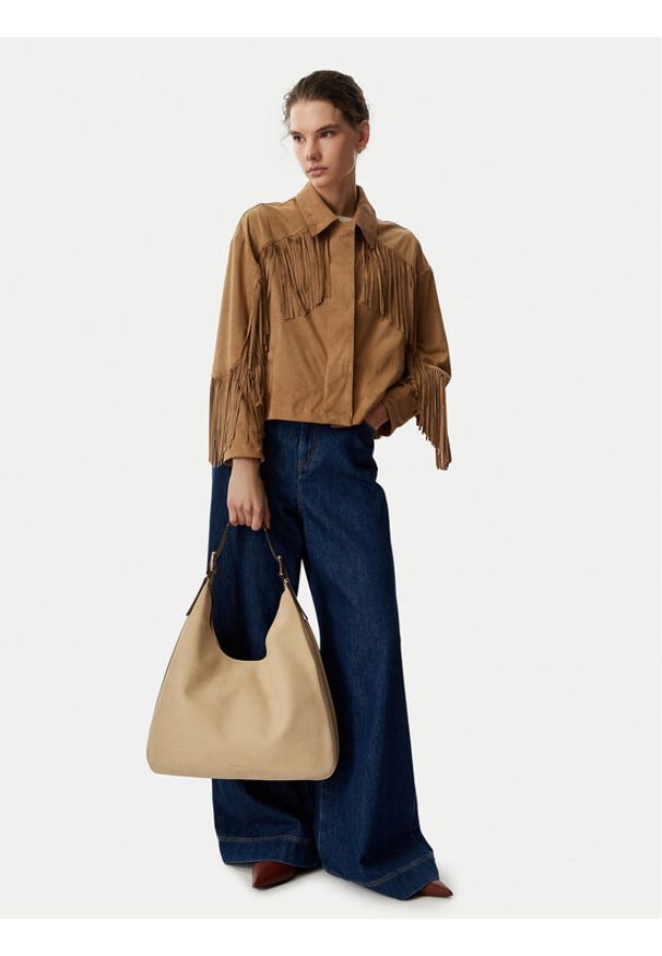 MICHAEL Michael Kors Torebka 30F4GY5H3T Khaki. Kolor: brązowy. Materiał: skórzane, zamszowe