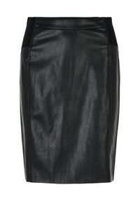 Vero Moda Spódnica z imitacji skóry 10218187 Czarny Slim Fit. Kolor: czarny. Materiał: skóra #3