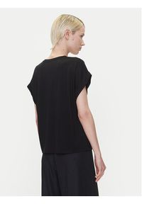 Emporio Armani T-Shirt EW000616 AF12187 UC001 Czarny Loose Fit. Kolor: czarny. Materiał: wiskoza #4