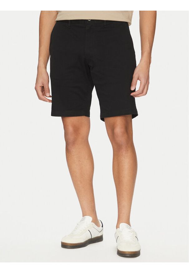 TOMMY HILFIGER - Tommy Hilfiger Szorty materiałowe Harlem MW0MW23568 Czarny Regular Fit. Kolor: czarny. Materiał: bawełna