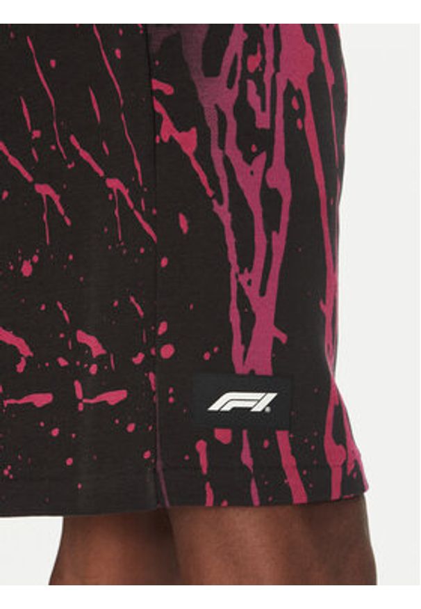 Puma Szorty sportowe F1 Color Splash 630171 Czarny Relaxed Fit. Kolor: czarny. Materiał: bawełna. Styl: sportowy
