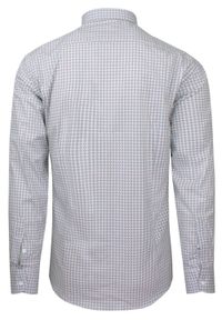 Wizytowa Koszula Bawełniana, Męska (Regular) - Victorio - Brązowo-Niebieski Drobny Wzór. Okazja: na co dzień. Kolor: wielokolorowy. Materiał: bawełna, elastan. Długość rękawa: długi rękaw. Długość: długie. Styl: wizytowy #2