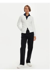GANT - Gant Kardigan 4800103 Biały Slim Fit. Kolor: biały. Materiał: bawełna #3