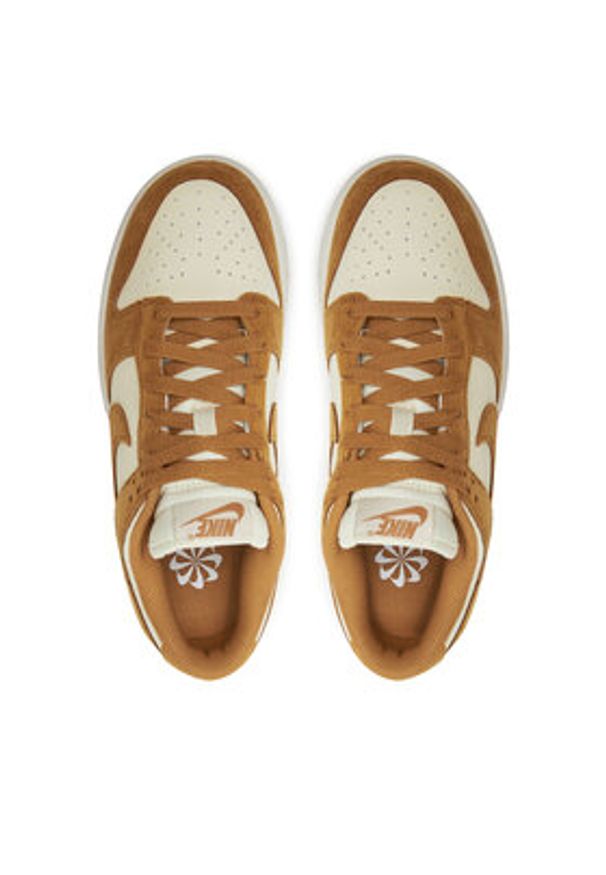 Nike Sneakersy Dunk Low HJ7673 100 Beżowy. Kolor: beżowy. Materiał: skóra