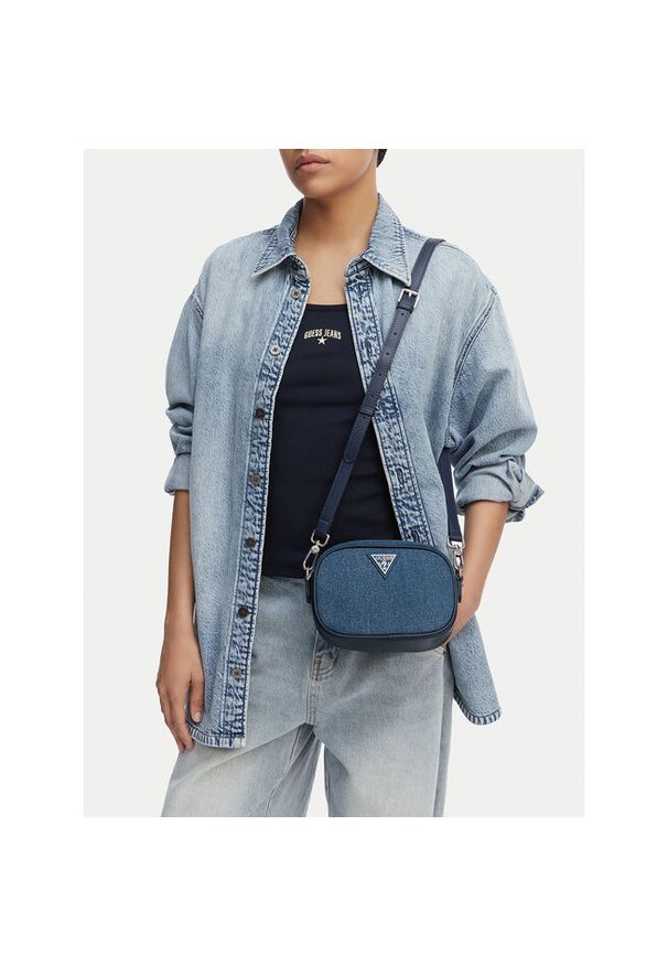 Torebka Guess Jeans. Kolor: niebieski