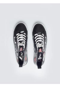 Big-Star - Trampki wysokie ze skóry ekologicznej z nadrukiem WOśP czarne TT174400 906. Zapięcie: pasek. Kolor: czarny. Materiał: skóra ekologiczna. Wzór: nadruk. Styl: wizytowy, klasyczny #4