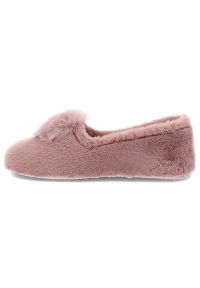 Różowe Kapcie Macarena Ciepłe Domowe Obuwie Damskie. Okazja: do domu. Kolor: różowy. Materiał: materiał. Wzór: aplikacja. Styl: casual, elegancki #7