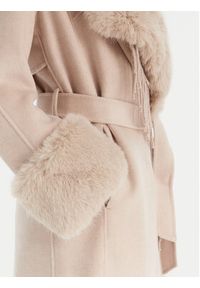Marciano Guess Płaszcz wełniany 5BGL46 7125A Beżowy Regular Fit. Kolor: beżowy. Materiał: wełna #6