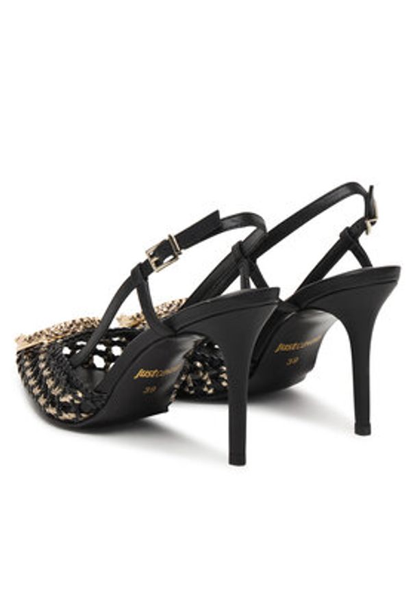Just Cavalli Szpilki 80RA3S14 ZSE38 Czarny. Kolor: czarny. Materiał: skóra. Obcas: na szpilce