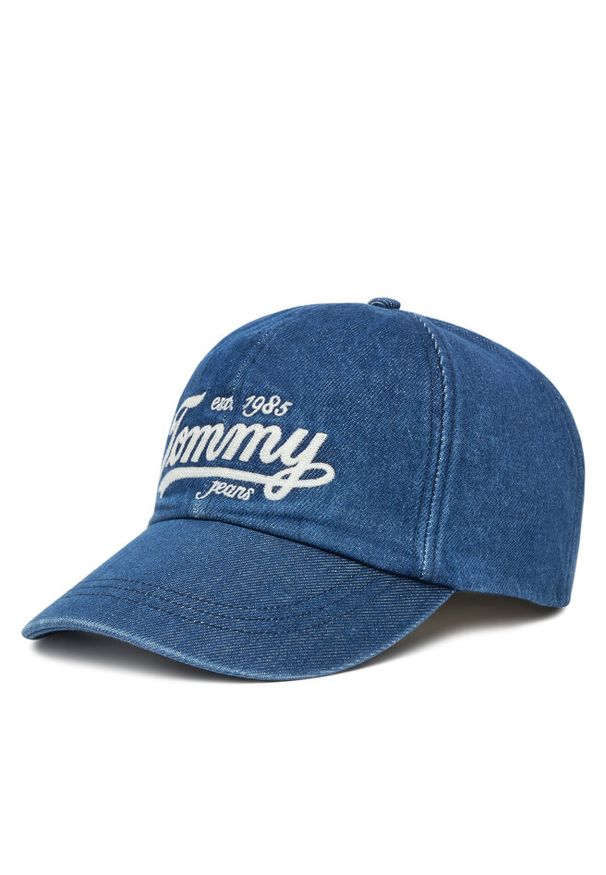 Czapka z daszkiem Tommy Jeans. Kolor: niebieski