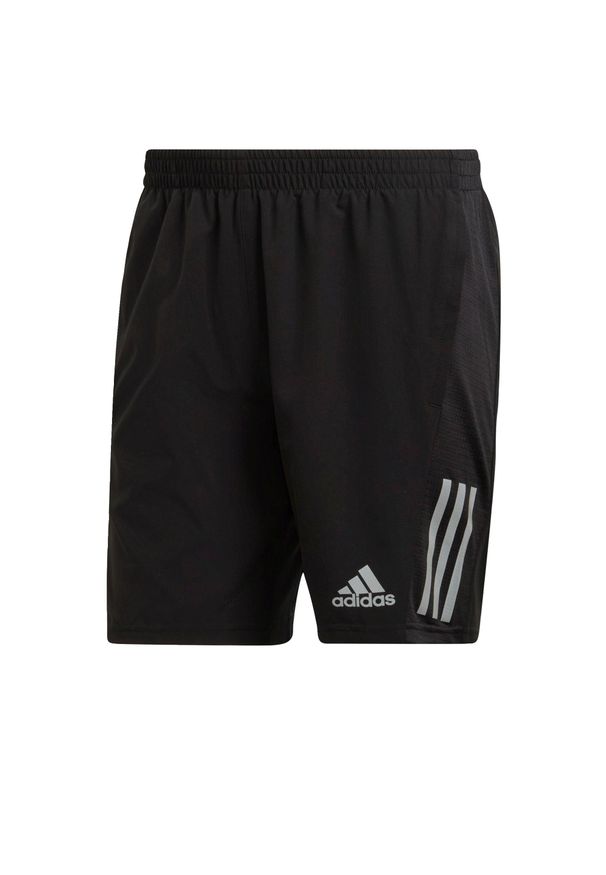 Adidas - Own the Run Shorts. Kolor: wielokolorowy, szary, czarny. Materiał: materiał. Sport: bieganie