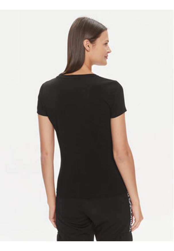 EA7 Emporio Armani T-Shirt 3DTT30 TJFKZ 1200 Czarny Slim Fit. Kolor: czarny. Materiał: bawełna