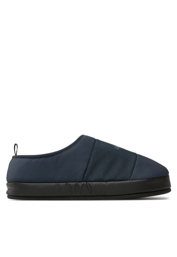 Calvin Klein Jeans Kapcie Home Slipper Mono YM0YM00840 Granatowy. Kolor: niebieski. Materiał: skóra