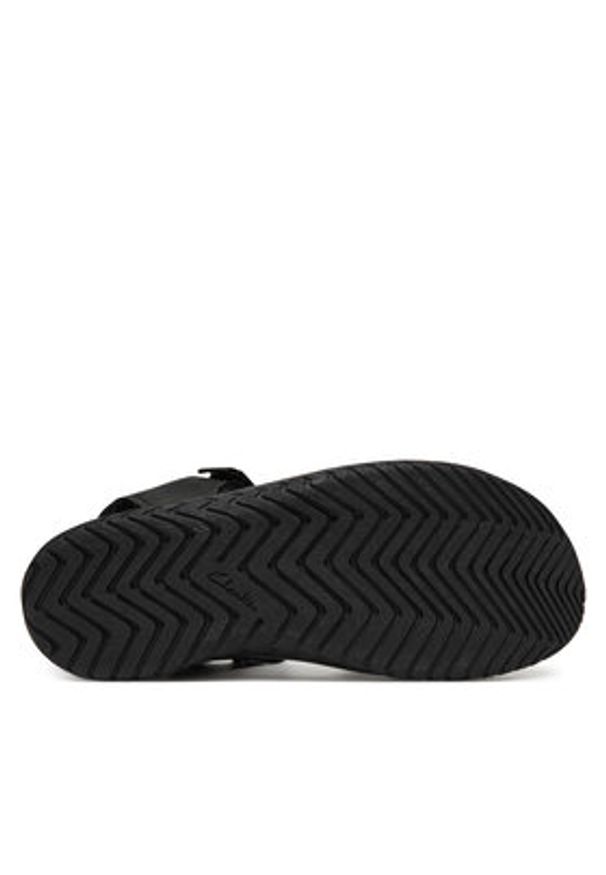 Clarks Sandały Wesley Shore 26182010 Czarny. Kolor: czarny. Materiał: skóra, nubuk