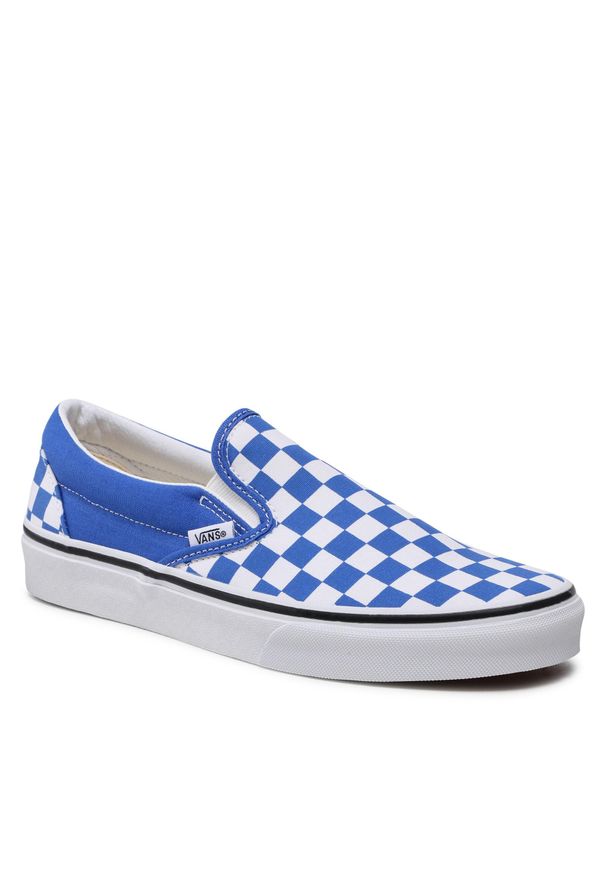 Tenisówki Vans Classic Slip-On VN0A7Q5D6RE1 Color Theory Checkerboard. Zapięcie: bez zapięcia. Kolor: niebieski. Materiał: materiał