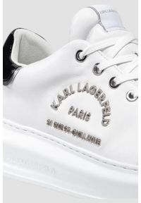 Karl Lagerfeld - KARL LAGERFELD Białe sneakersy męskie KAPRI MENS Metal Maison Karl. Kolor: biały #3