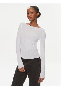 Calvin Klein Jeans Bluzka Sheer J20J223114 Biały Regular Fit. Kolor: biały. Materiał: syntetyk #1