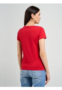 Big-Star - Koszulka damska o klasycznym kroju czerwona Brunona 603. Okazja: na co dzień. Kolor: czerwony. Materiał: bawełna. Wzór: nadruk. Styl: klasyczny #3