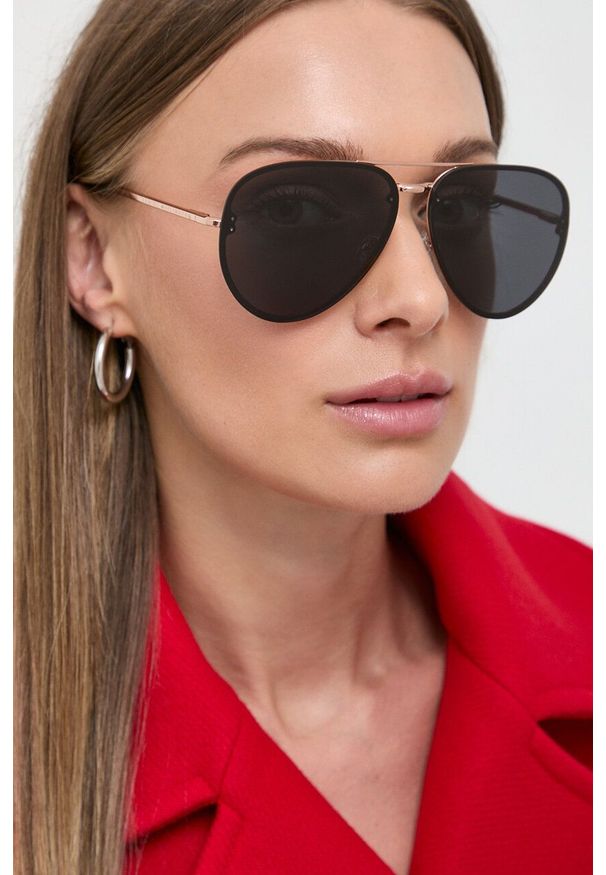 Daniel Wellington okulary przeciwsłoneczne kolor czarny. Kolor: czarny