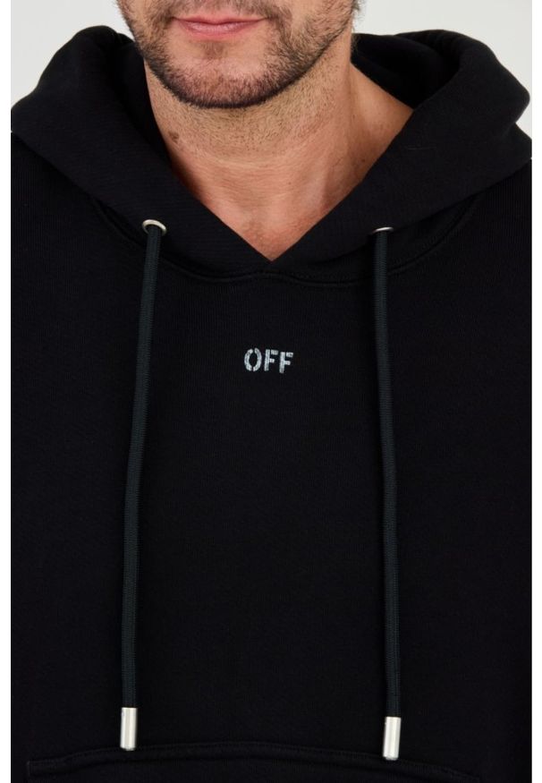 OFF-WHITE Czarna męska bluza Off Stamp Skate Hoodie, Rozmiar XL. Kolor: czarny