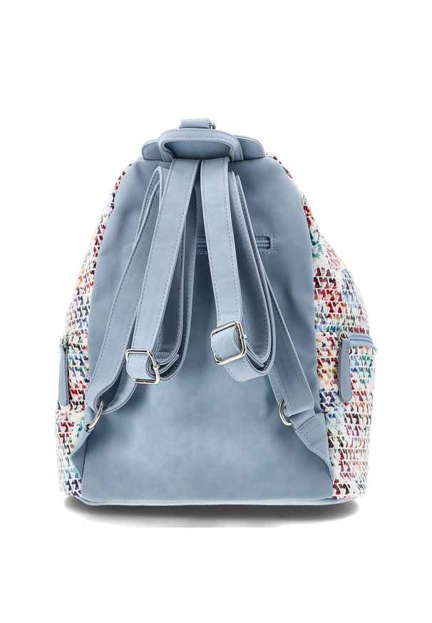 Niebieski Stylowy Damski Plecak Rieker. Kolor: niebieski. Materiał: materiał. Styl: elegancki