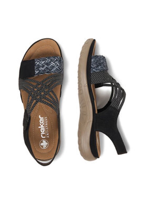 Rieker Sandały CEO-64889-00 Czarny. Kolor: czarny. Materiał: skóra