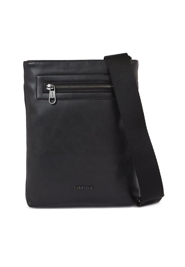 Calvin Klein Saszetka Ck Elevated Flatpack K50K510833 Czarny. Kolor: czarny. Materiał: skóra