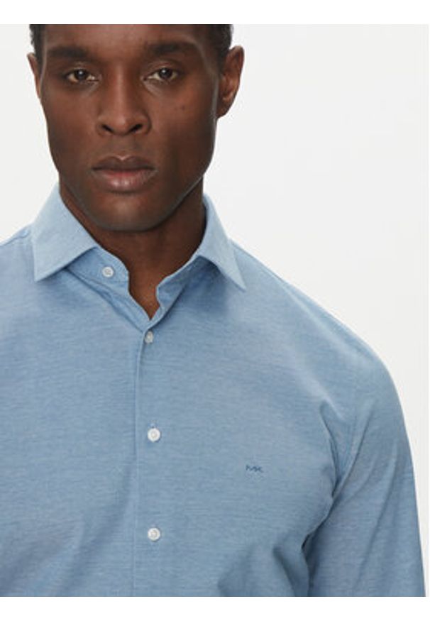 Michael Kors Koszula MD0MD91392 Niebieski Slim Fit. Kolor: niebieski. Materiał: bawełna