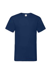 FRUIT OF THE LOOM - Koszulka Unisex Dla Dorosłych Z Dekoltem W Szpic. Kolor: niebieski