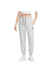 Nike - Damskie Sportowe Spodnie Do Biegania Z Polaru. Kolor: szary. Materiał: polar. Sport: turystyka piesza