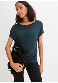 bonprix - T-shirt z miękkiej mieszanki wiskozy. Kolor: zielony. Materiał: wiskoza #1