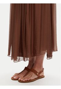 ViCOLO Spódnica midi TD0022 Brązowy Regular Fit. Kolor: brązowy. Materiał: jedwab