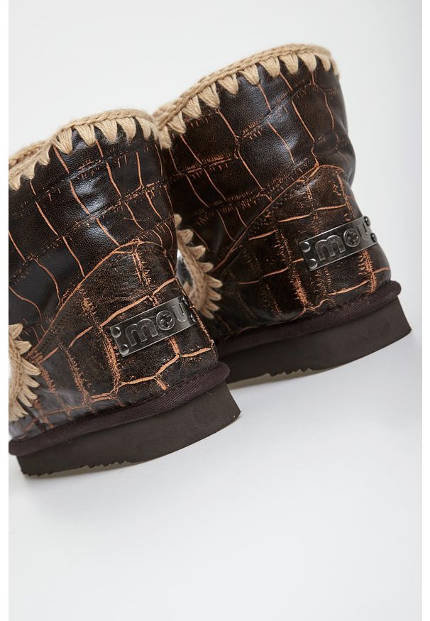 Mou - Śniegowce damskie skórzane MOU. Materiał: skóra