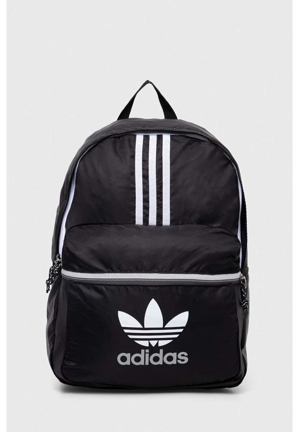adidas Originals plecak kolor czarny duży z nadrukiem. Kolor: czarny. Materiał: materiał. Wzór: nadruk