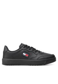Tommy Jeans Sneakersy Basket EM0EM00900 Czarny. Kolor: czarny. Materiał: skóra