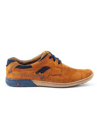 KOMODO Buty męskie casual 861L rude brązowe. Okazja: na co dzień. Kolor: brązowy. Materiał: jeans, skóra. Sezon: wiosna, jesień. Styl: casual #11