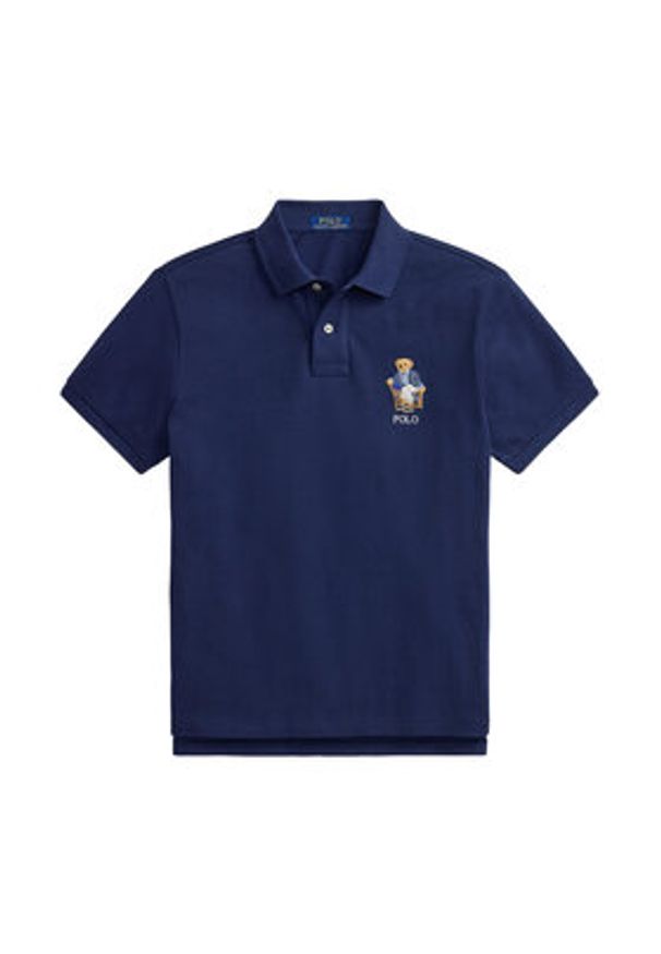Polo Ralph Lauren Polo 710B18546001 Granatowy Regular Fit. Typ kołnierza: polo. Kolor: niebieski. Materiał: bawełna