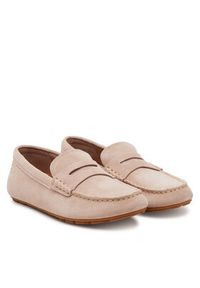 TOMMY HILFIGER - Tommy Hilfiger Mokasyny Flag Soft Suede Driver Loafer FW0FW08558 Różowy. Kolor: różowy. Materiał: zamsz, skóra #6