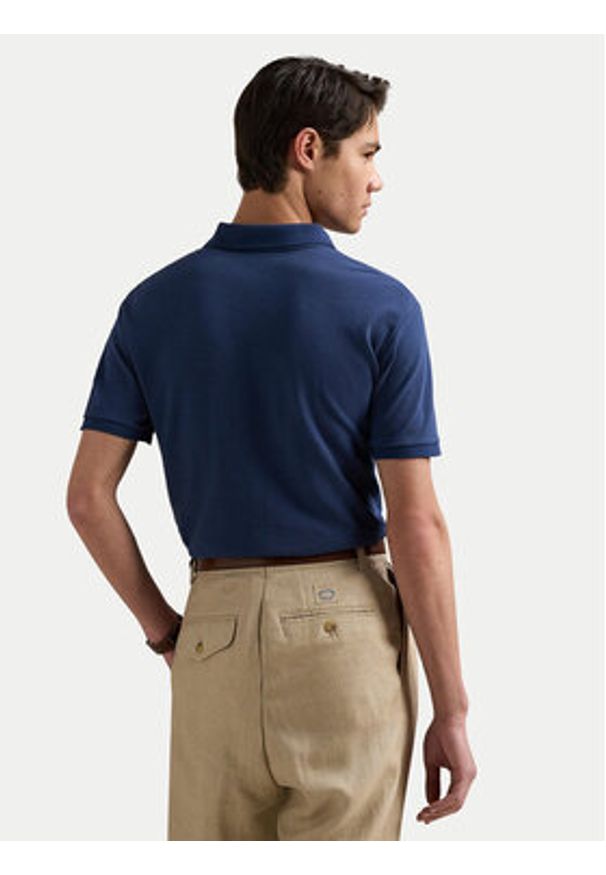 Polo Ralph Lauren Polo 710536856459 Granatowy Slim Fit. Typ kołnierza: polo. Kolor: niebieski. Materiał: bawełna