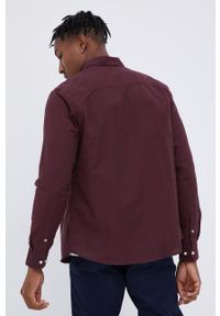 PRODUKT by Jack & Jones - Produkt by Jack & Jones Koszula bawełniana męska kolor fioletowy regular z kołnierzykiem button-down. Okazja: na co dzień. Typ kołnierza: button down. Kolor: fioletowy. Materiał: bawełna. Wzór: gładki. Styl: casual #5