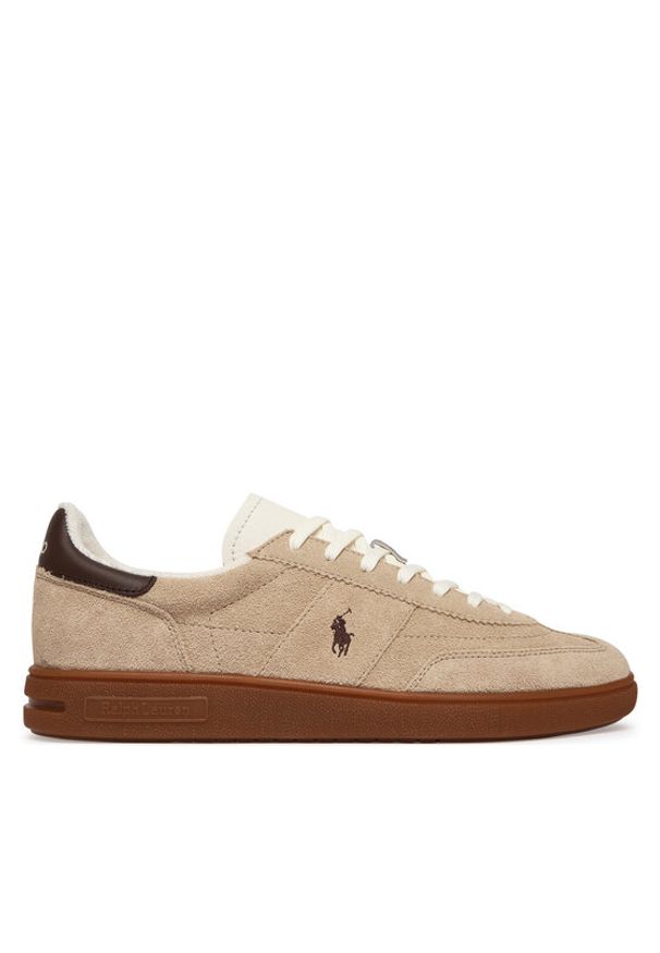 Polo Ralph Lauren Sneakersy 809P09753005 Beżowy. Kolor: beżowy. Materiał: zamsz, skóra
