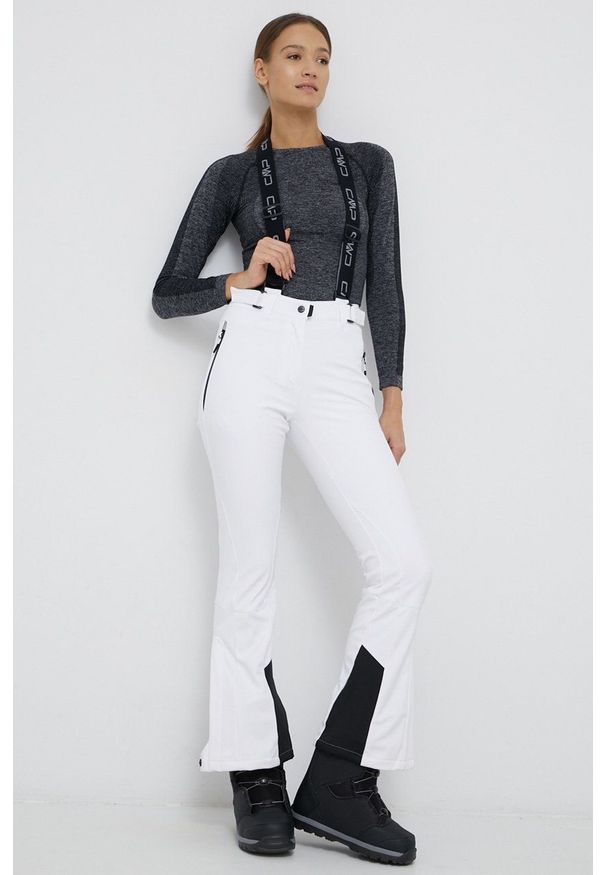 CMP Spodnie damskie kolor biały. Kolor: biały. Materiał: materiał, softshell