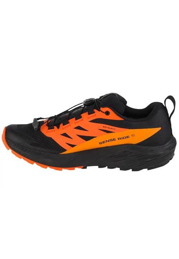 salomon - Buty do biegania męskie Salomon Sense Ride 5 Gtx. Kolor: czarny. Materiał: tkanina. Szerokość cholewki: normalna