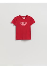 Reserved - T-shirt regular z nadrukiem - czerwony. Kolor: czerwony. Materiał: bawełna. Wzór: nadruk