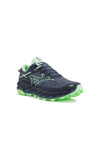 Buty do biegania męskie Mizuno Wave Mujin 10. Kolor: niebieski. Materiał: syntetyk, materiał. Szerokość cholewki: normalna. Model: Mizuno Wave. Sport: bieganie