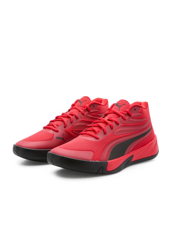Puma - Buty do koszykówki męskie PUMA Court Pro. Kolor: czerwony. Materiał: materiał, tkanina. Sport: koszykówka