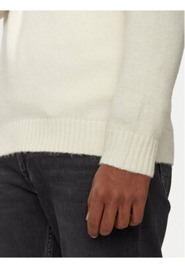 Jack & Jones - Jack&Jones Sweter Ollie 12241817 Écru Relaxed Fit. Materiał: syntetyk